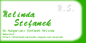 melinda stefanek business card